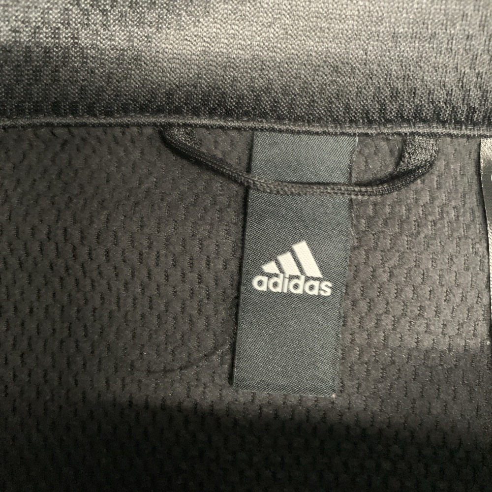 Adidas Mens Response 1/4 Zip Black Sweatshirt Large Wicking Quick Dry Activewear - Picture 4 of 14